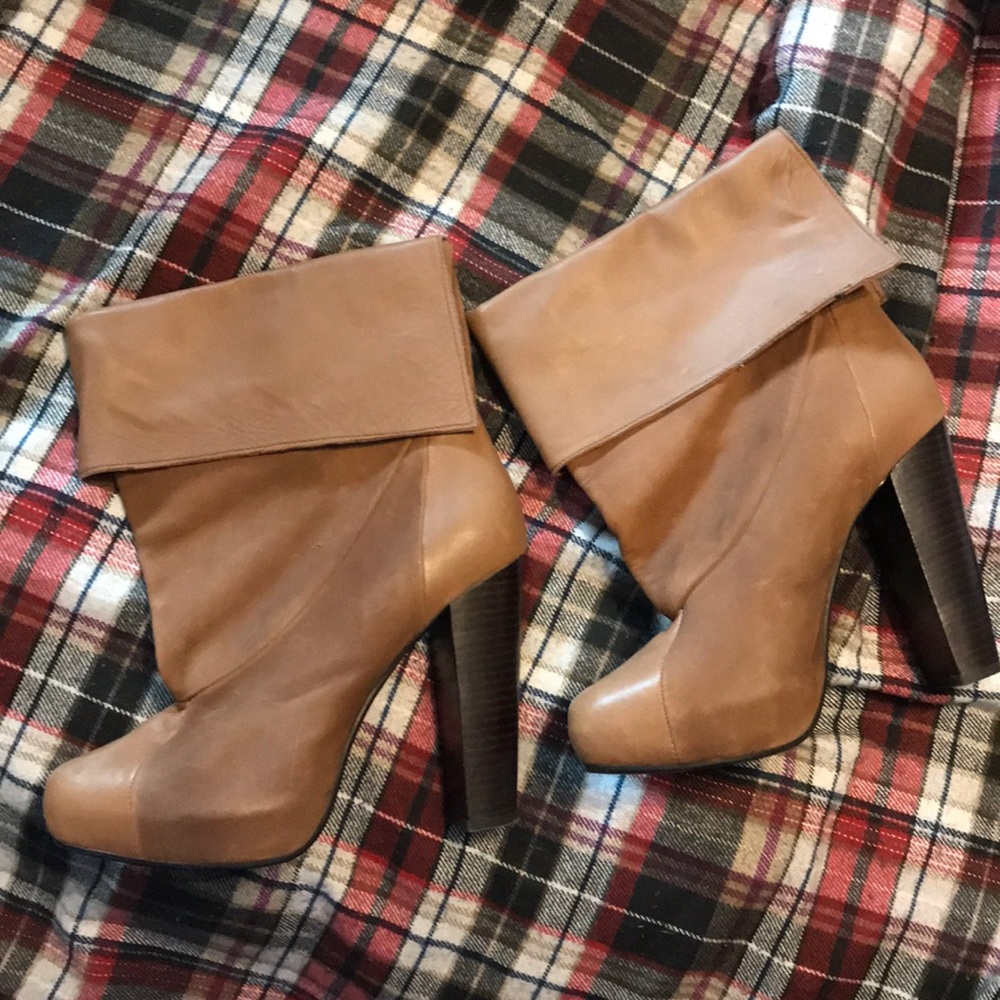 Tan booties